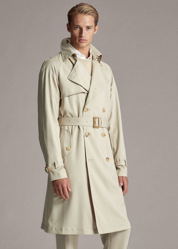 Chaquetas Ralph Lauren Hombre Beige - Water-Repellent Wool - UOSKZ3804